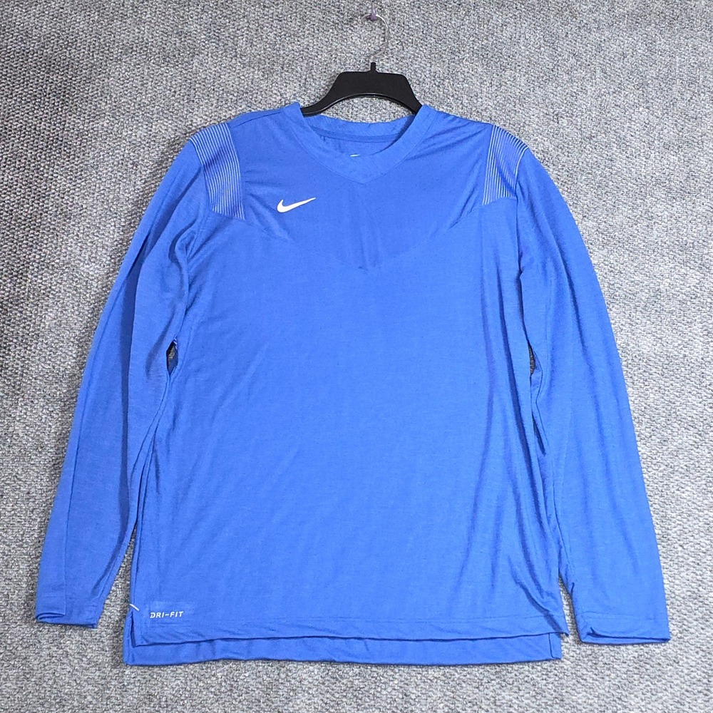 Nike Mens L Dri-FIT Long Sleeve Training Shirt Blue
